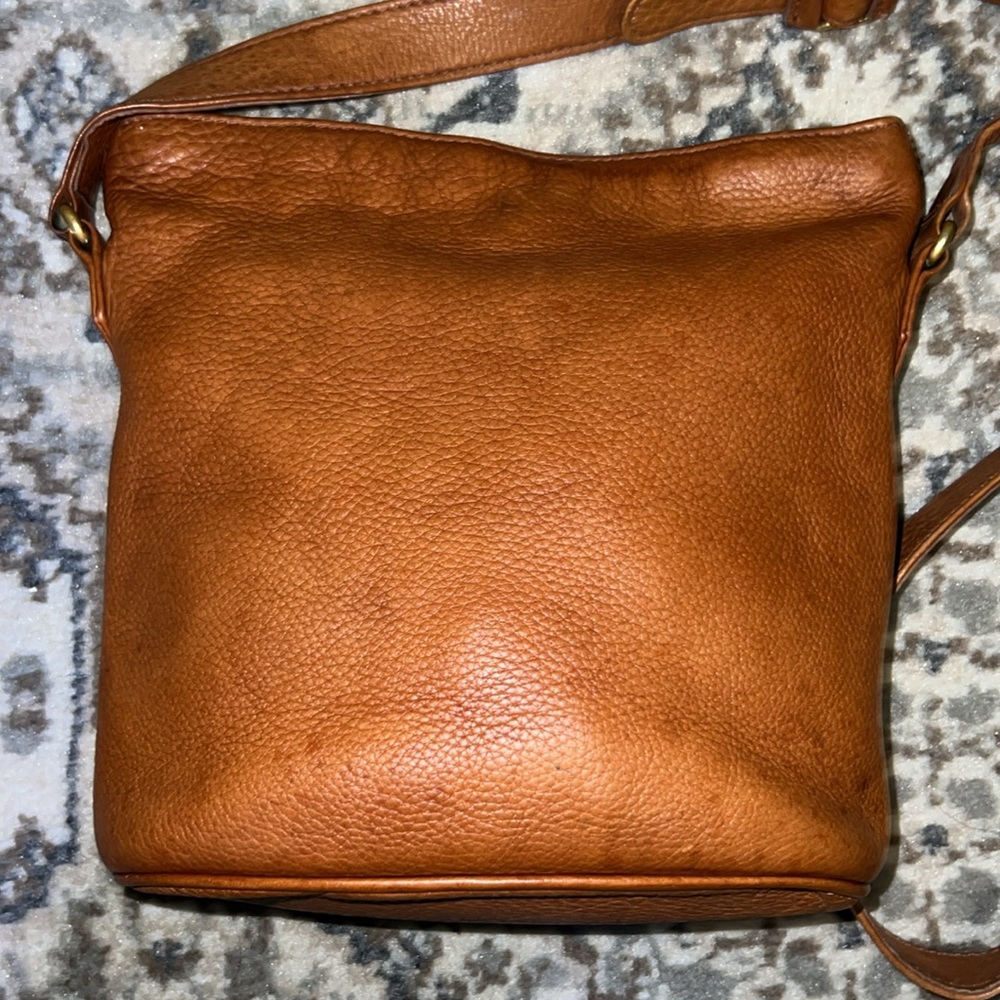 Vintage Coach British Tan Sonoma Leather Bucket Crossbody Bag 4907